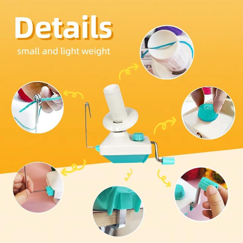 RRigo Yarn Ball Winder, Convenient Yarn Winder for Yarn,Yarn Swift and Ball Winder Combo with Easy Installation for Yarn Storage + 53 Pieces Stitch Knitting Needles + 1 Pieces Scissors - Image 4